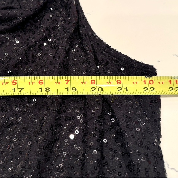 Jones New York Black Sequin Sleeveless Drape Top NWT - Picture 9 of 10